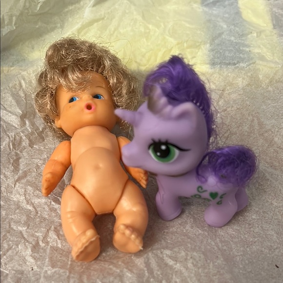 Other - Purple Pony and Doll Set